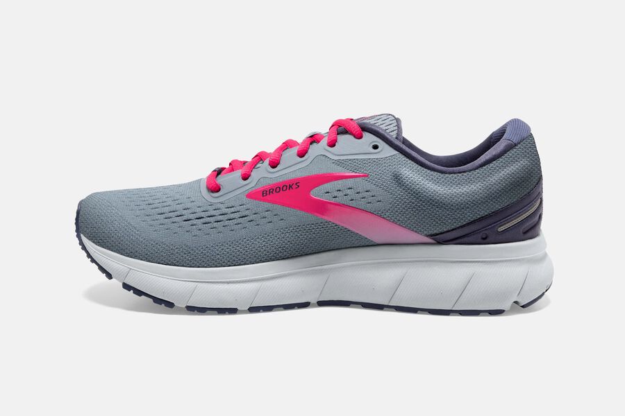 Brooks Trace Road Running Shoes Womens Grey/Pink 269081-YDB